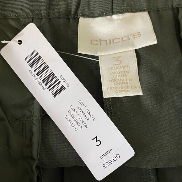 New Chico's Soft Skimmer Tencel Pleated Ankle Pants Women's Size XL (Chico's 3) - Picture 4 of 9
